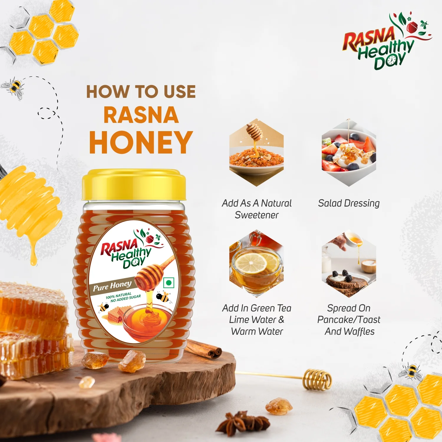 Rasna Honey 500 gm - Image 4
