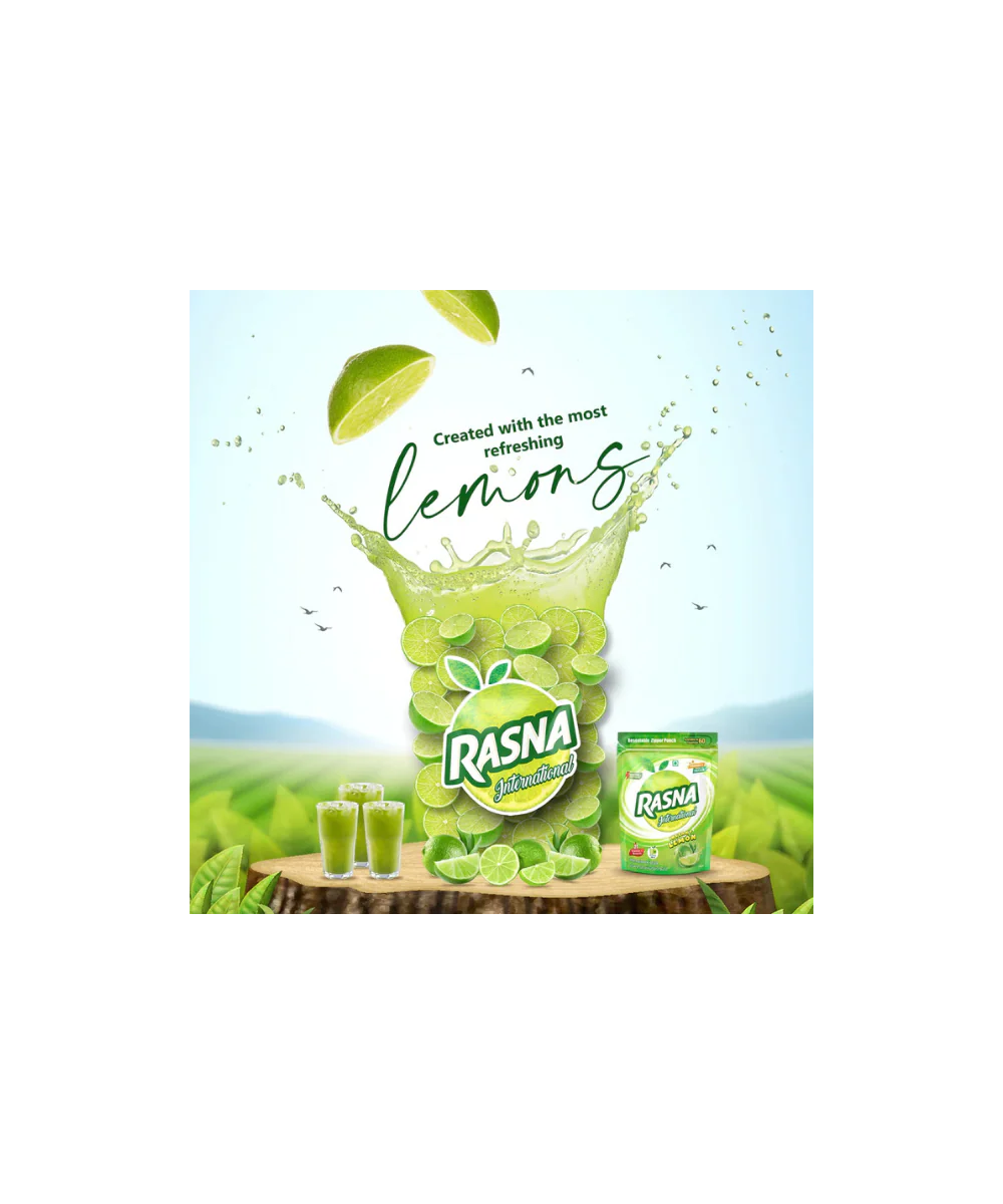 Rasna International 400gm Zipper Pouch Lemon + Lemon - Image 4