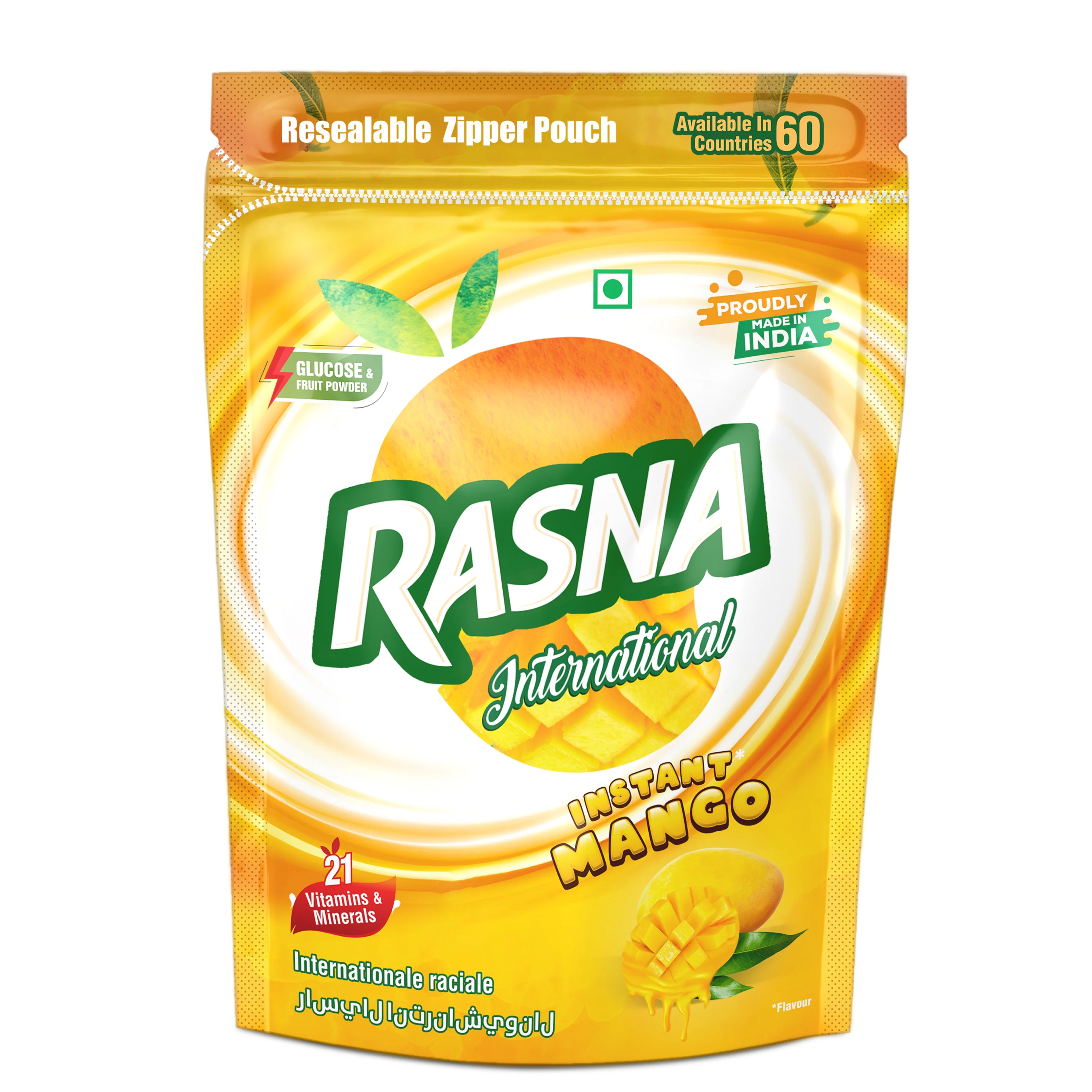 Rasna International 400gm Zipper Pouch Orange + Mango - Image 6