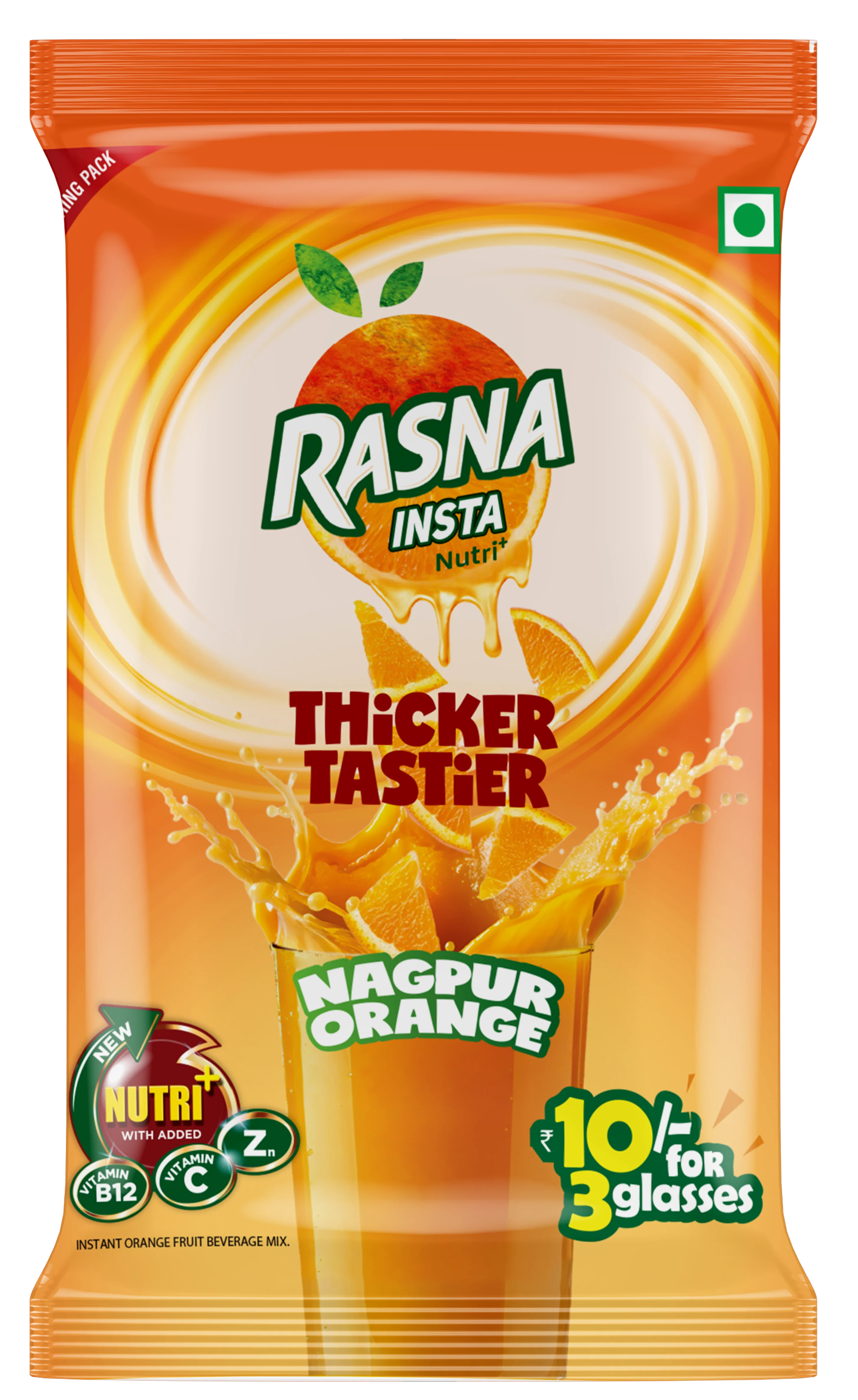 Rasna Nagpur Orange 10 Glass Pack